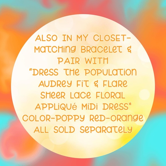 🎁 Freshly Picked Statement Gold Tone Necklace - Floral Pink, Orange & Yellow 🌸🧡🌼 - Picture 4 of 4